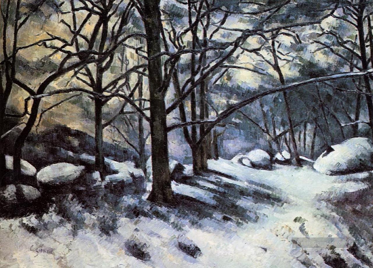 Schmelzender Schnee Fontainbleau Paul Cezanne Ölgemälde